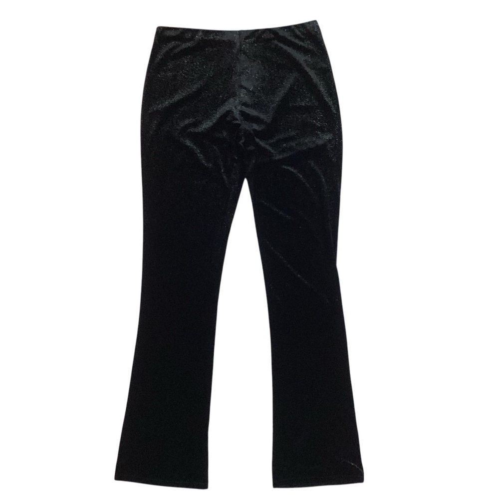 RALPH Ralph Lauren Velvet Flare Leg Pant Glitter Black